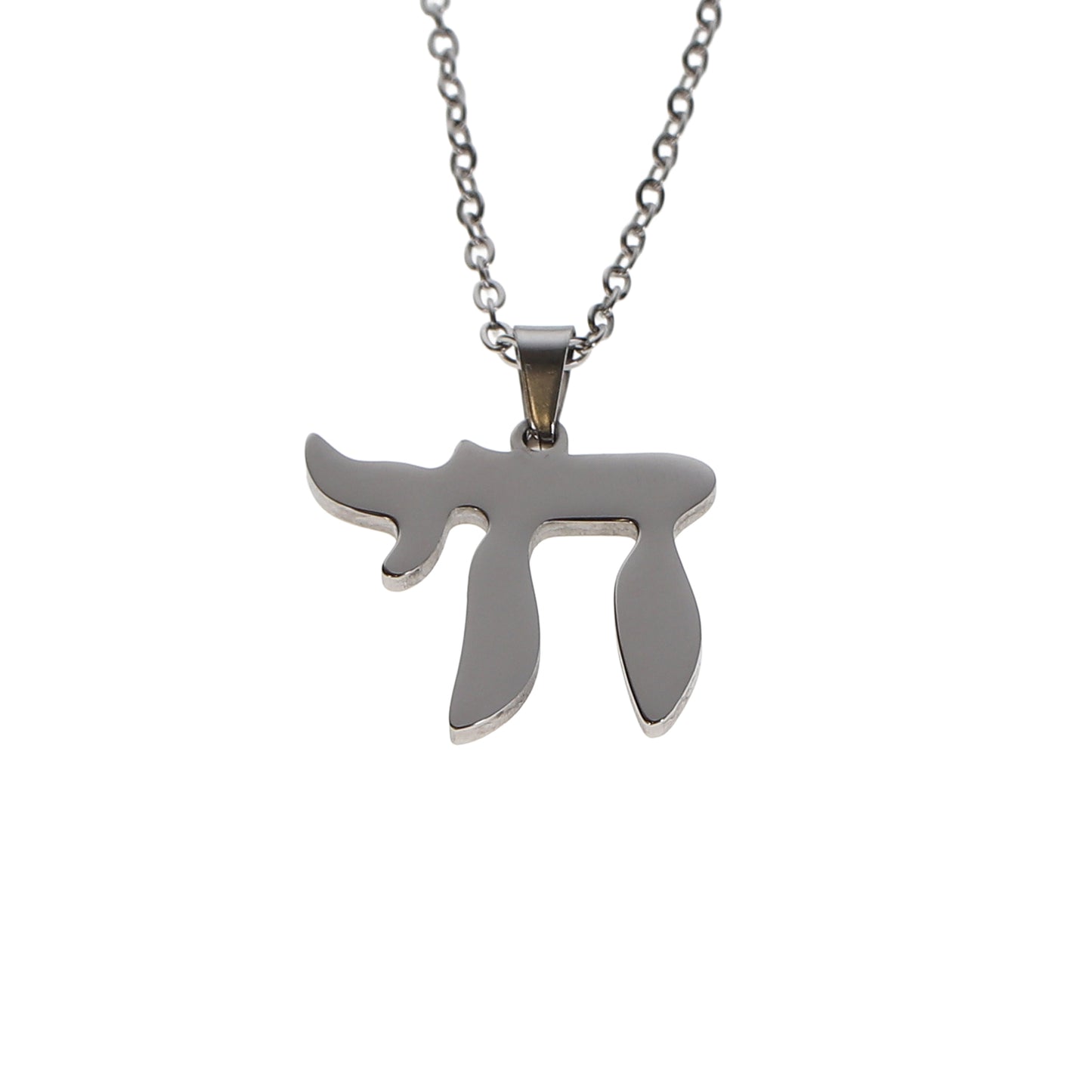 Chai Necklace – Stainless Steel Pendant (Silver Finish)